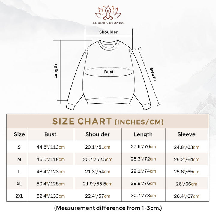 Sweat-shirt doublé polaire Buddha Stones Lotus BREATHE