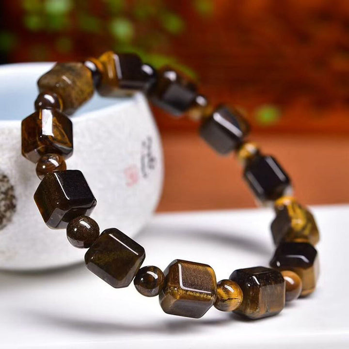 Bracelet de protection œil de tigre en Buddha Stones