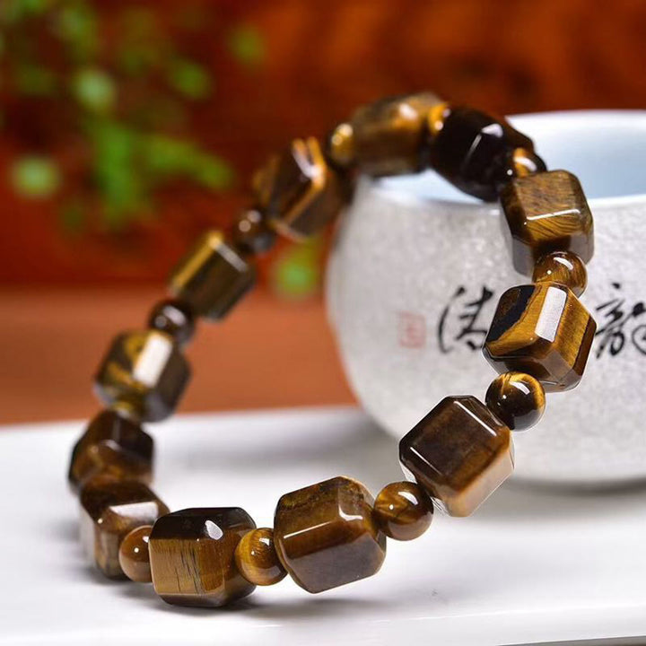 Bracelet de protection œil de tigre en Buddha Stones