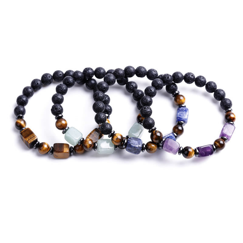 Bracelet calme en Buddha Stones et cristaux divers