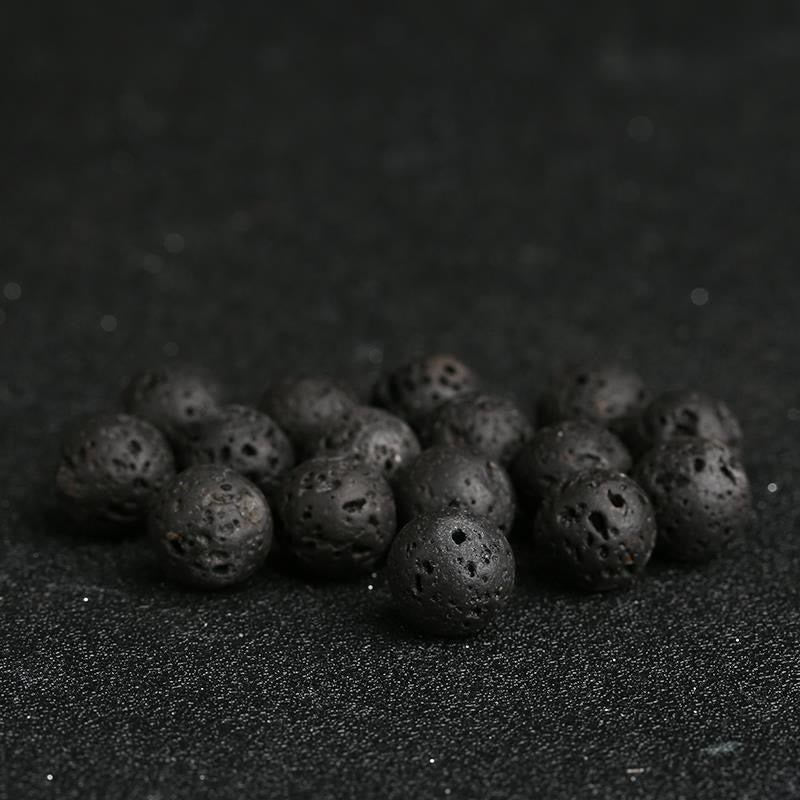 Bracelet de guérison en pierre de lave et grès bleu avec Buddha Stones