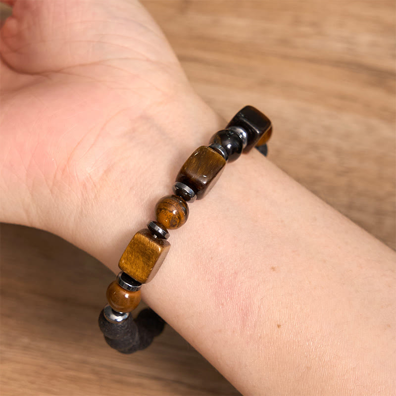 Bracelet calme en Buddha Stones et cristaux divers