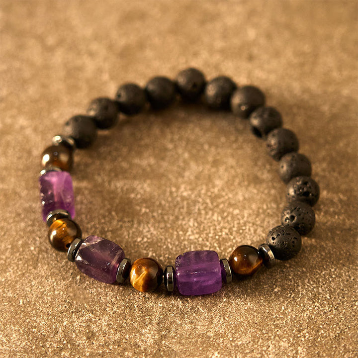 Bracelet calme en Buddha Stones et cristaux divers