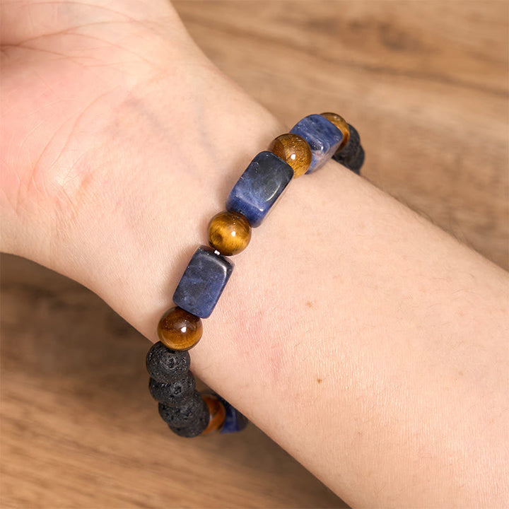 Bracelet calme en Buddha Stones et cristaux divers