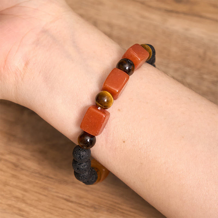 Bracelet calme en Buddha Stones et cristaux divers