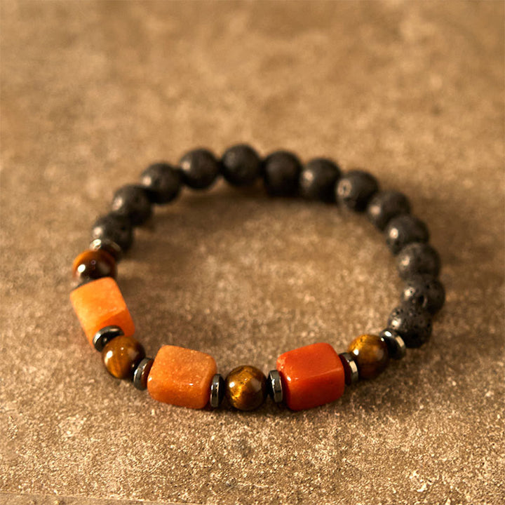 Bracelet calme en Buddha Stones et cristaux divers