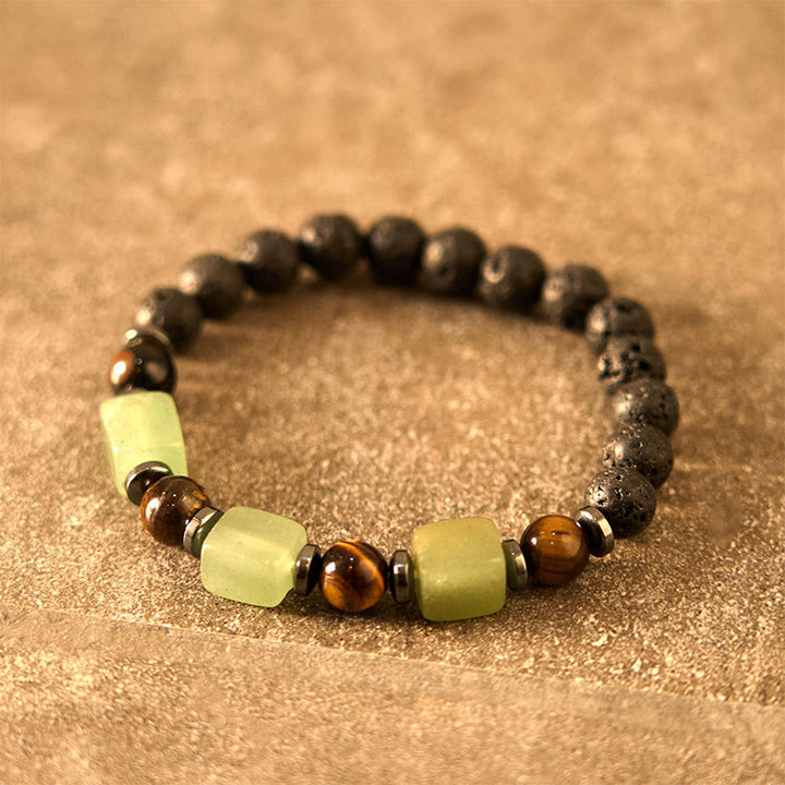 Bracelet calme en Buddha Stones et cristaux divers