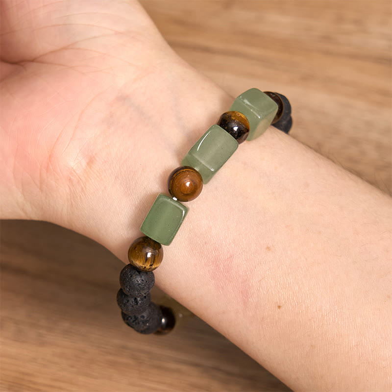 Bracelet calme en Buddha Stones et cristaux divers