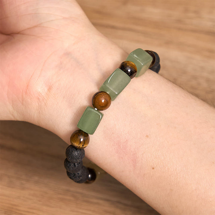 Bracelet calme en Buddha Stones et cristaux divers