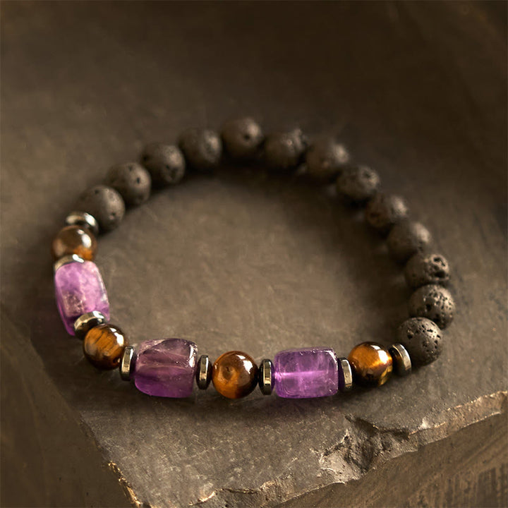 Bracelet calme en Buddha Stones et cristaux divers