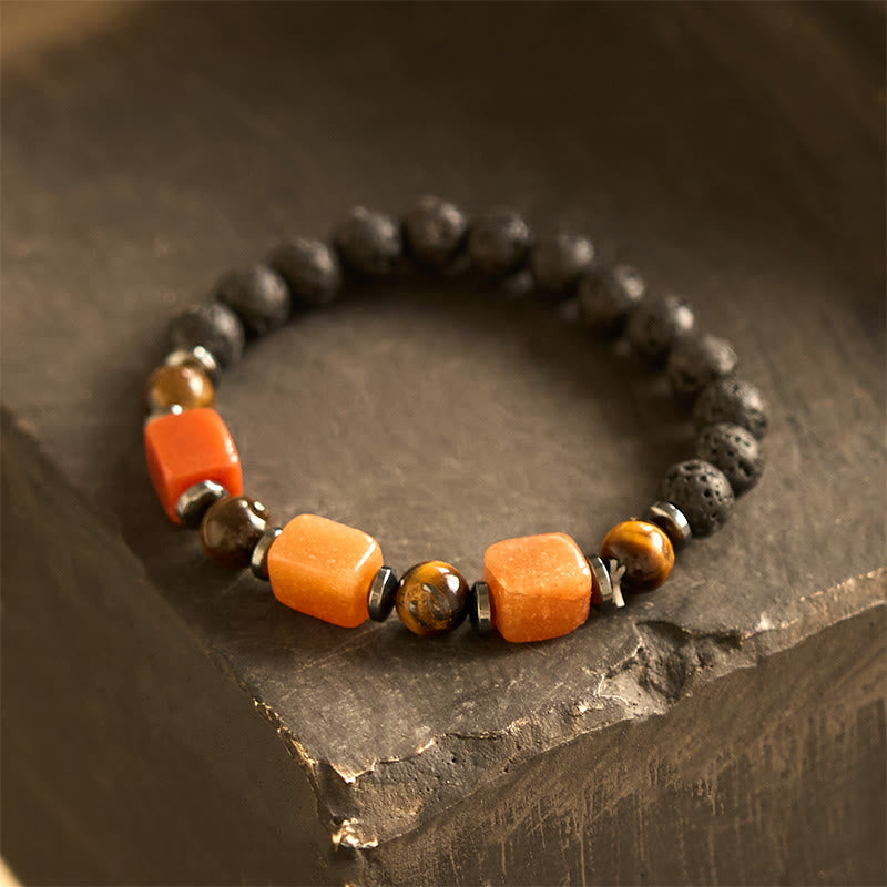 Bracelet calme en Buddha Stones et cristaux divers
