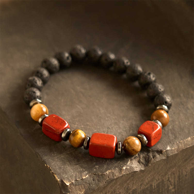 Bracelet calme en Buddha Stones et cristaux divers