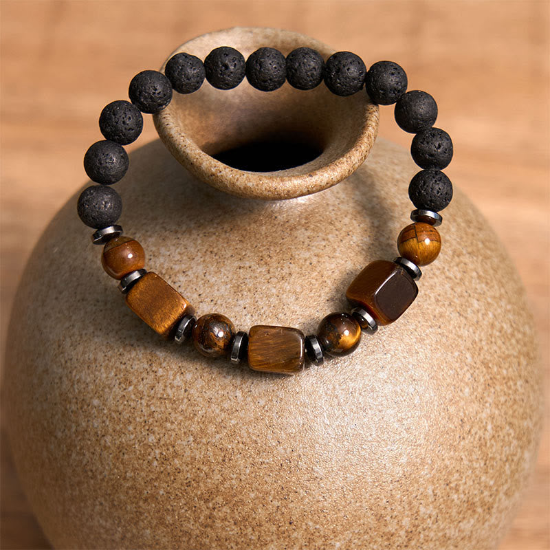Bracelet calme en Buddha Stones et cristaux divers