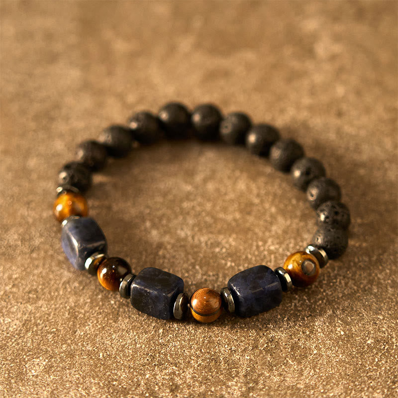 Bracelet calme en Buddha Stones et cristaux divers