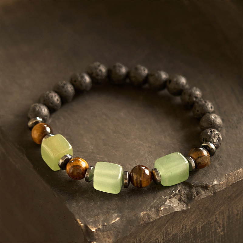 Bracelet calme en Buddha Stones et cristaux divers