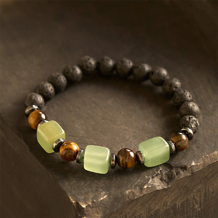 Bracelet calme en Buddha Stones et cristaux divers