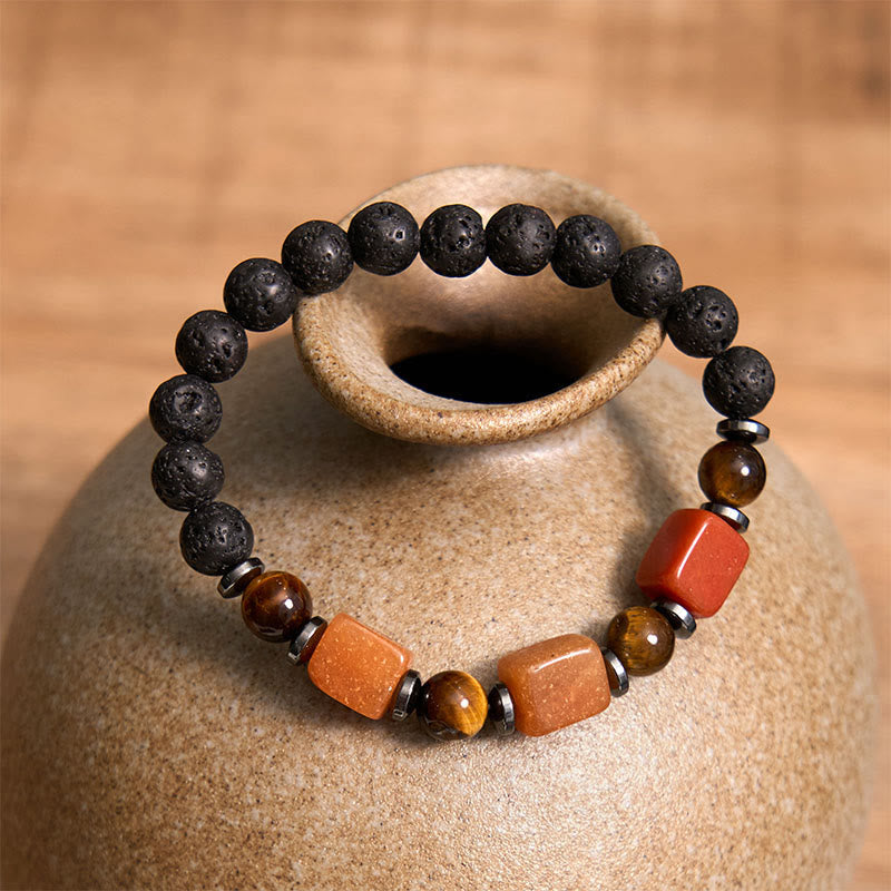 Bracelet calme en Buddha Stones et cristaux divers