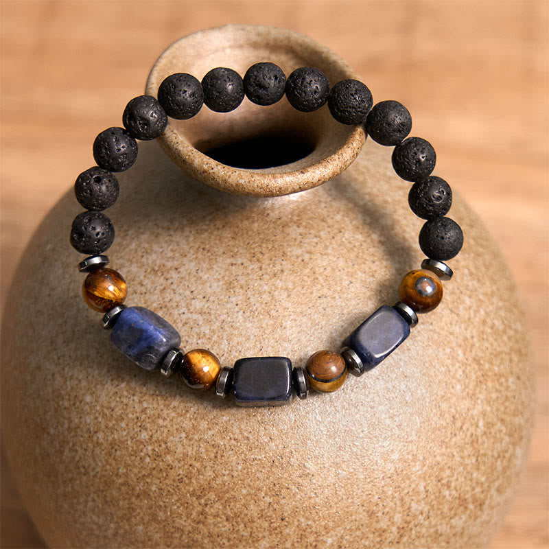Bracelet calme en Buddha Stones et cristaux divers