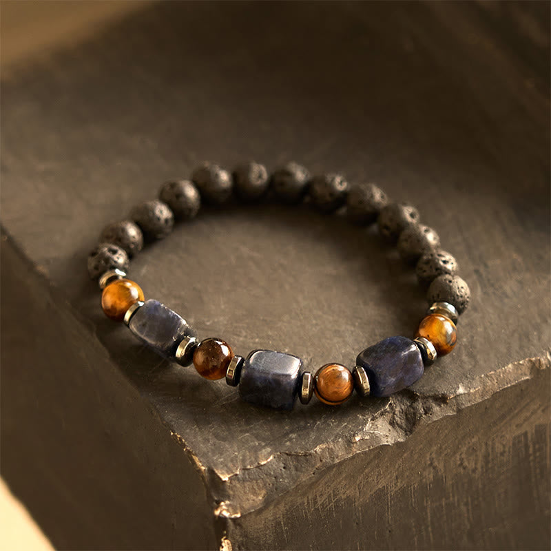 Bracelet calme en Buddha Stones et cristaux divers