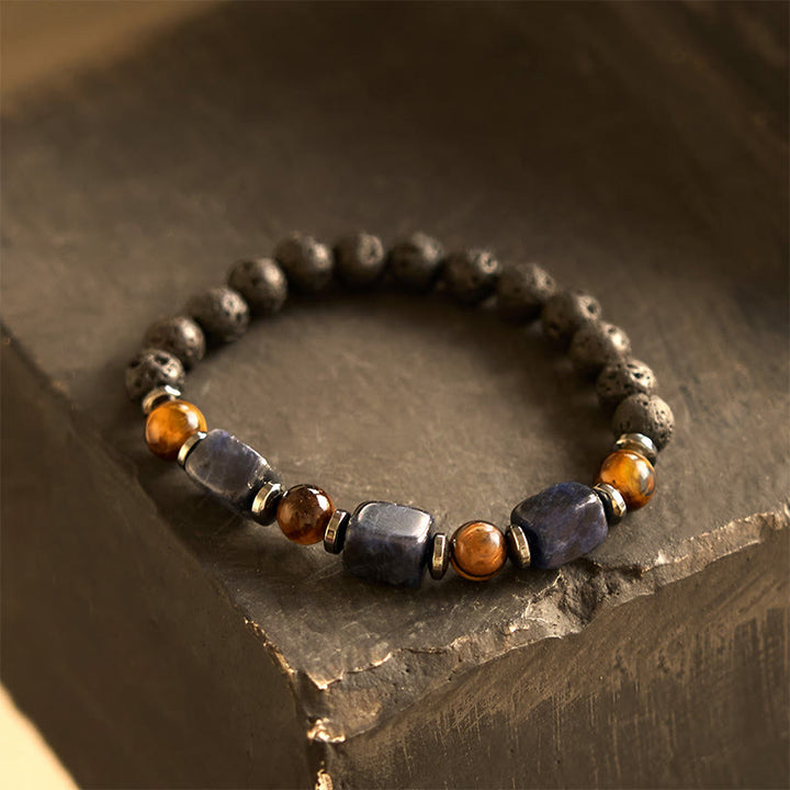 Bracelet calme en Buddha Stones et cristaux divers