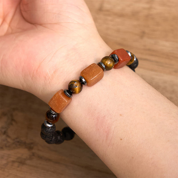 Bracelet calme en Buddha Stones et cristaux divers