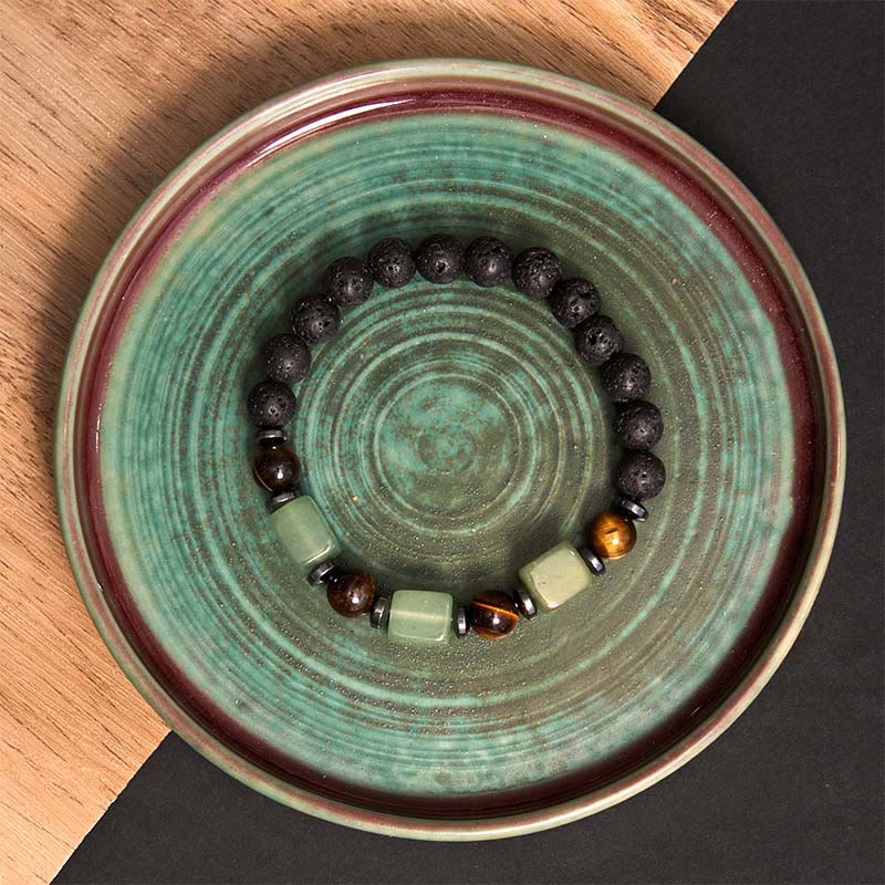 Bracelet calme en Buddha Stones et cristaux divers