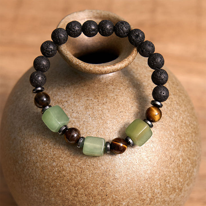 Bracelet calme en Buddha Stones et cristaux divers