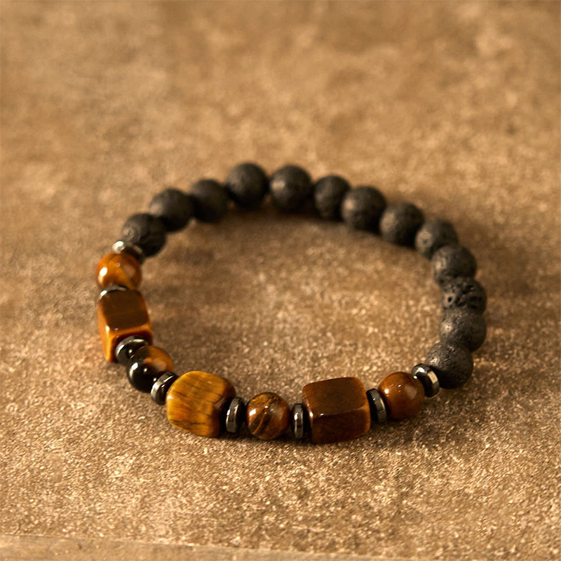 Bracelet calme en Buddha Stones et cristaux divers