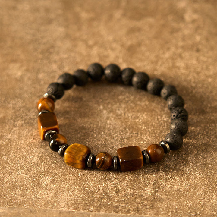 Bracelet calme en Buddha Stones et cristaux divers
