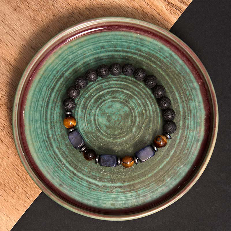 Bracelet calme en Buddha Stones et cristaux divers