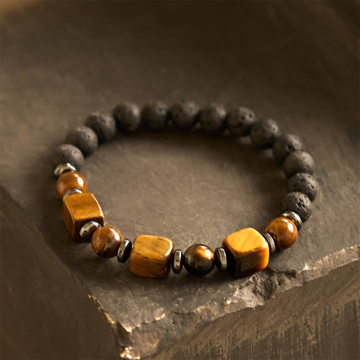 Bracelet calme en Buddha Stones et cristaux divers