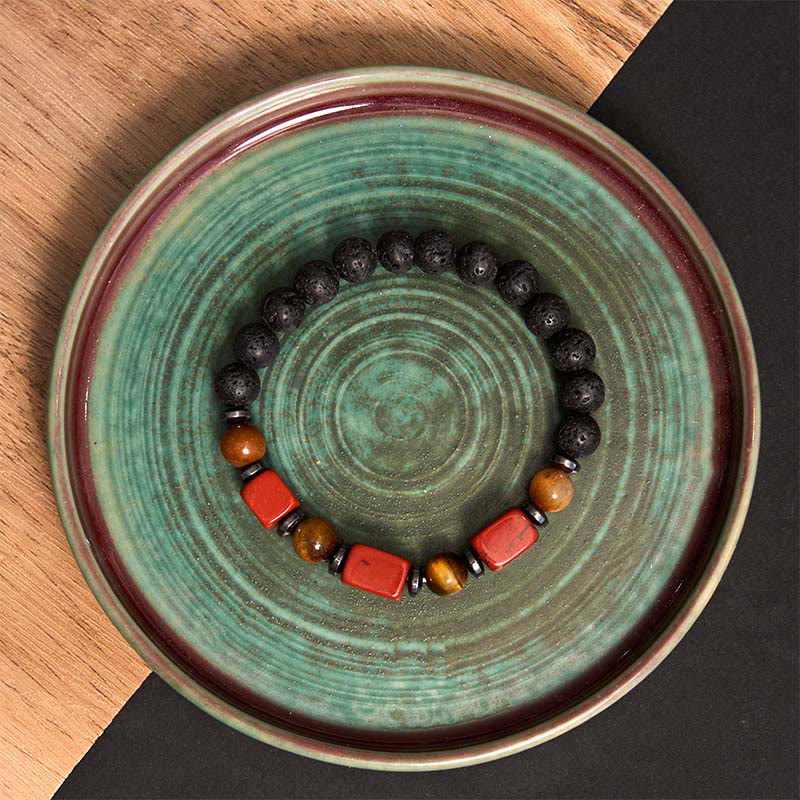 Bracelet calme en Buddha Stones et cristaux divers