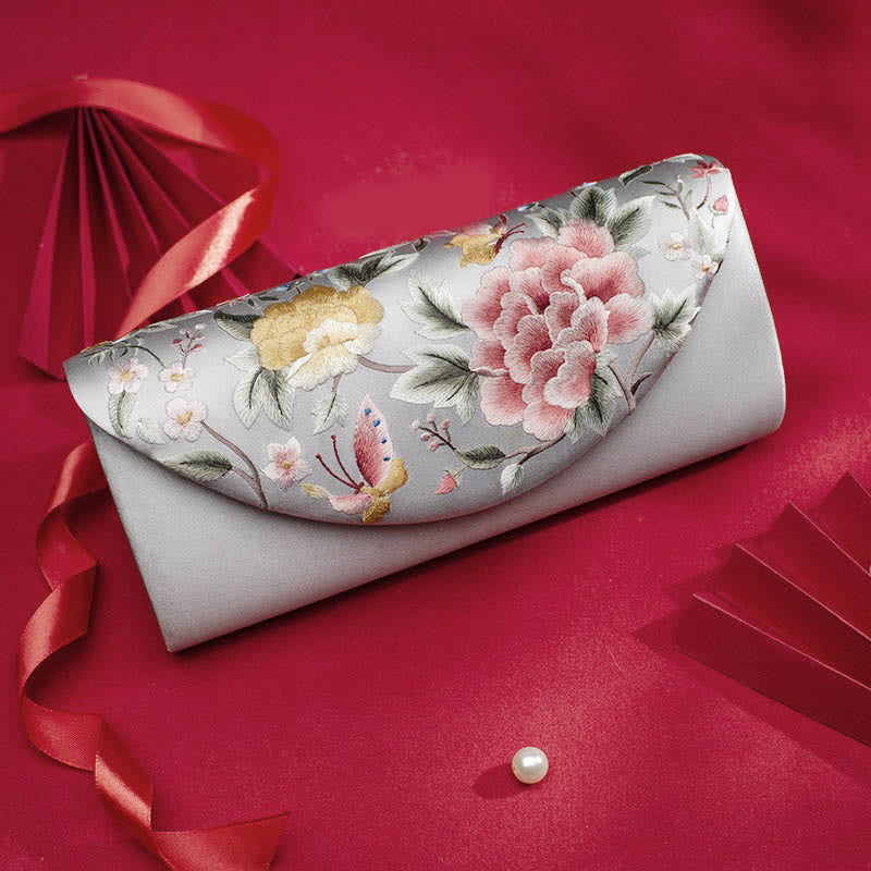 Buddha Stones Pivoine Tulipe Su Broderie Mariage Shopping Sac à main Sac à bandoulière