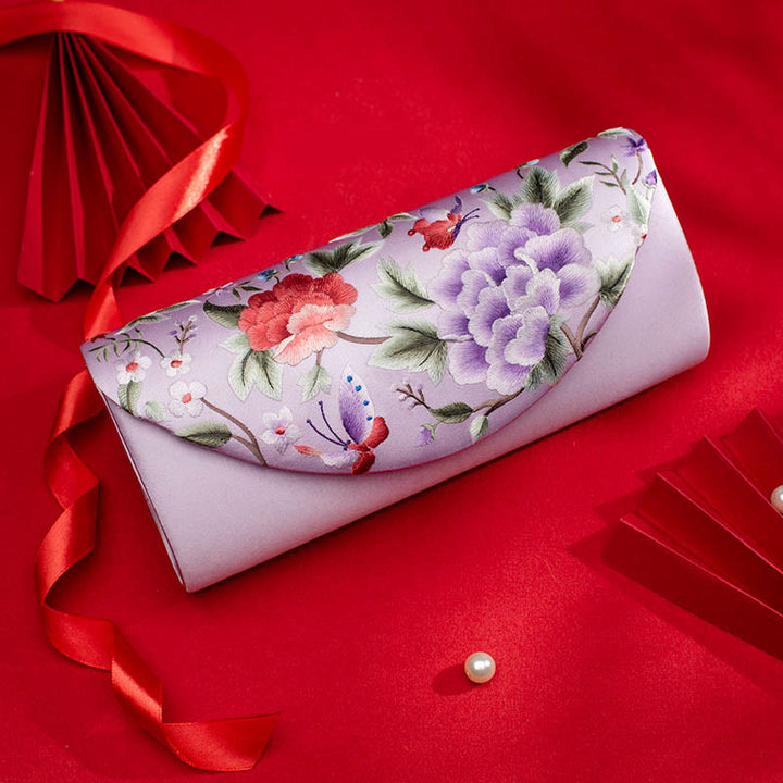 Buddha Stones Pivoine Tulipe Su Broderie Mariage Shopping Sac à main Sac à bandoulière