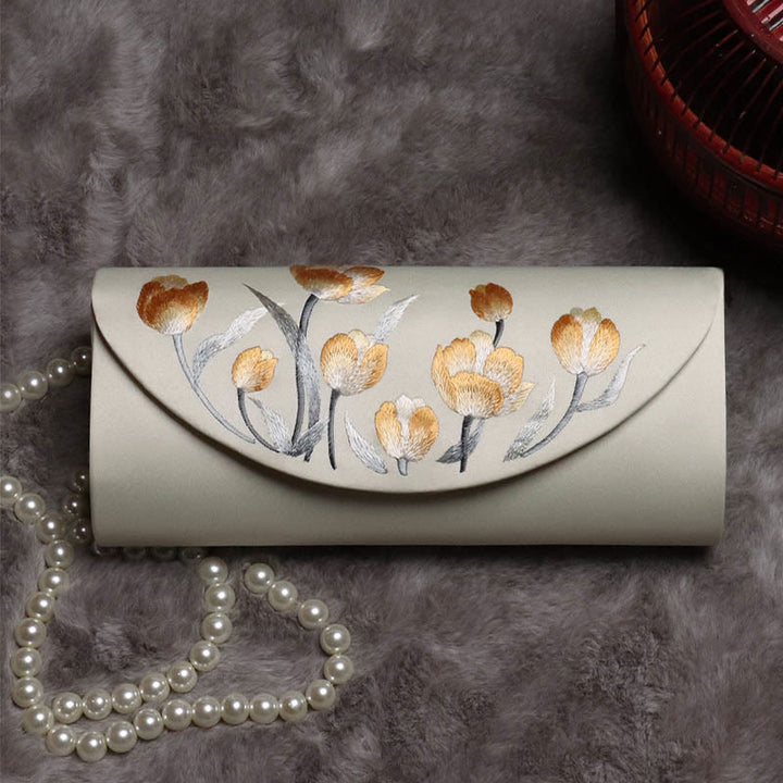 Buddha Stones Pivoine Tulipe Su Broderie Mariage Shopping Sac à main Sac à bandoulière
