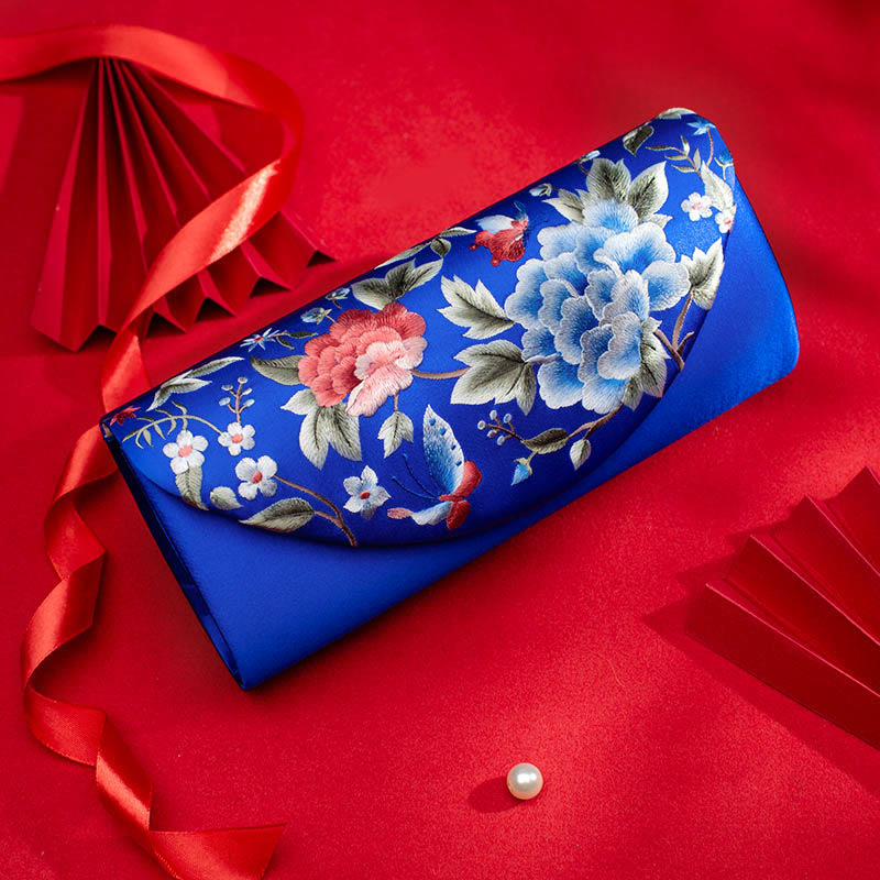 Buddha Stones Pivoine Tulipe Su Broderie Mariage Shopping Sac à main Sac à bandoulière