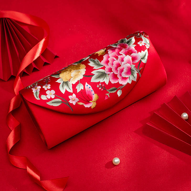 Buddha Stones Pivoine Tulipe Su Broderie Mariage Shopping Sac à main Sac à bandoulière