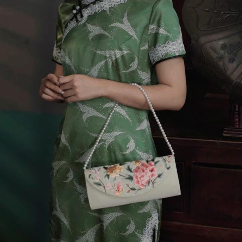 Buddha Stones Pivoine Tulipe Su Broderie Mariage Shopping Sac à main Sac à bandoulière