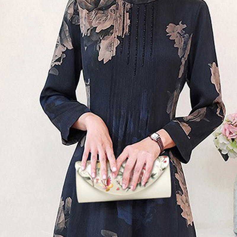 Buddha Stones Pivoine Tulipe Su Broderie Mariage Shopping Sac à main Sac à bandoulière