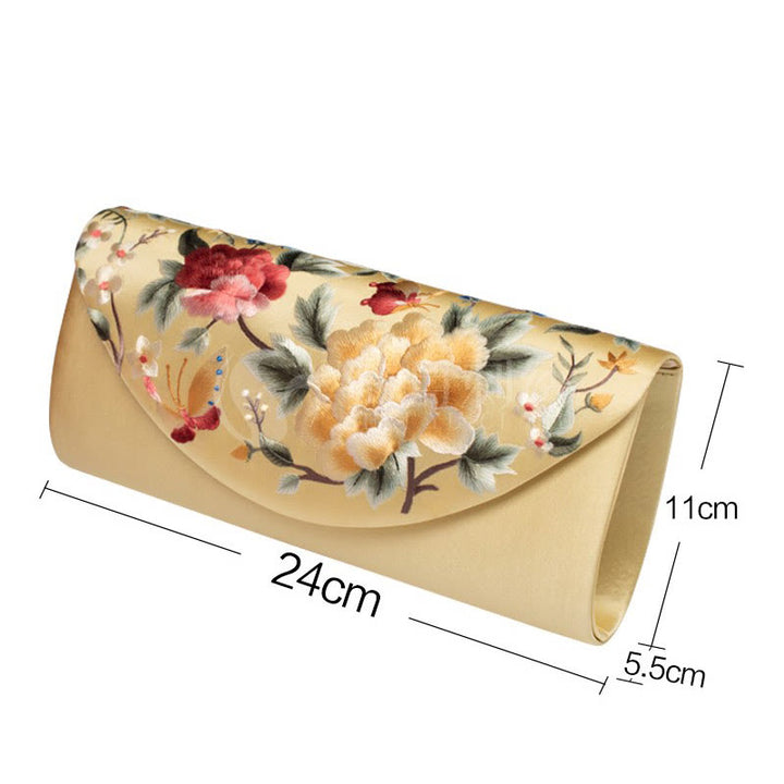 Buddha Stones Pivoine Tulipe Su Broderie Mariage Shopping Sac à main Sac à bandoulière