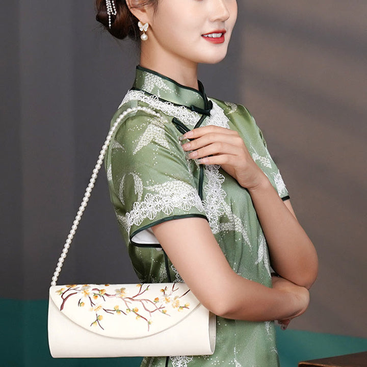 Buddha Stones Prune Bossom Tulipe Su Broderie Mariage Shopping Sac à main Sac à bandoulière