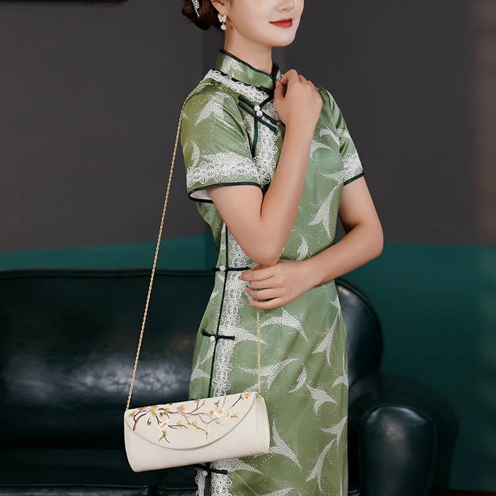 Buddha Stones Prune Bossom Tulipe Su Broderie Mariage Shopping Sac à main Sac à bandoulière