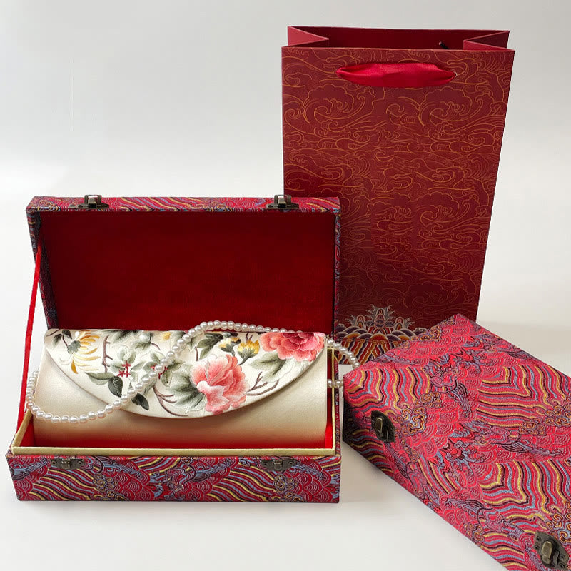 Sac à main en forme de tulipe Buddha Stones et broderie Su pour mariage