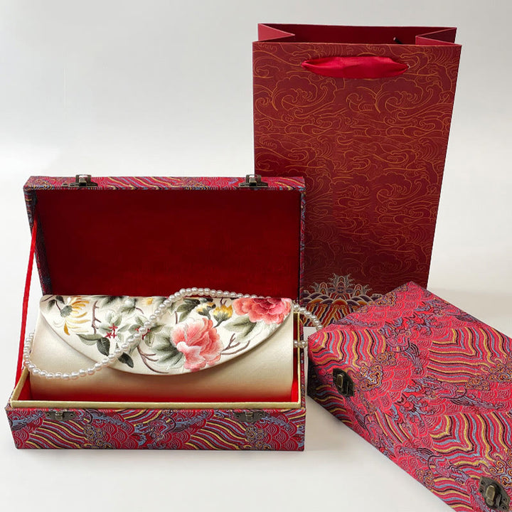 Sac à main en forme de tulipe Buddha Stones et broderie Su pour mariage