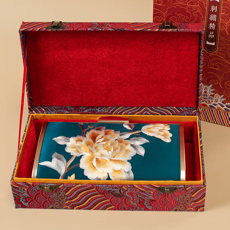 Buddha Stones Œillet Pivoine Bégonia Su Broderie Mariage Shopping Sac à main Sac à main Sac à bandoulière