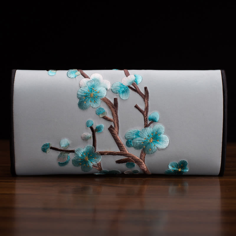 Sac à main long avec broderie Buddha Stones Plum Bossom Su Journey Shopping