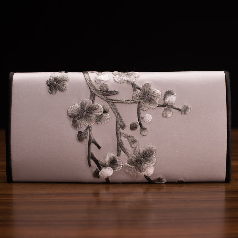 Sac à main long avec broderie Buddha Stones Plum Bossom Su Journey Shopping