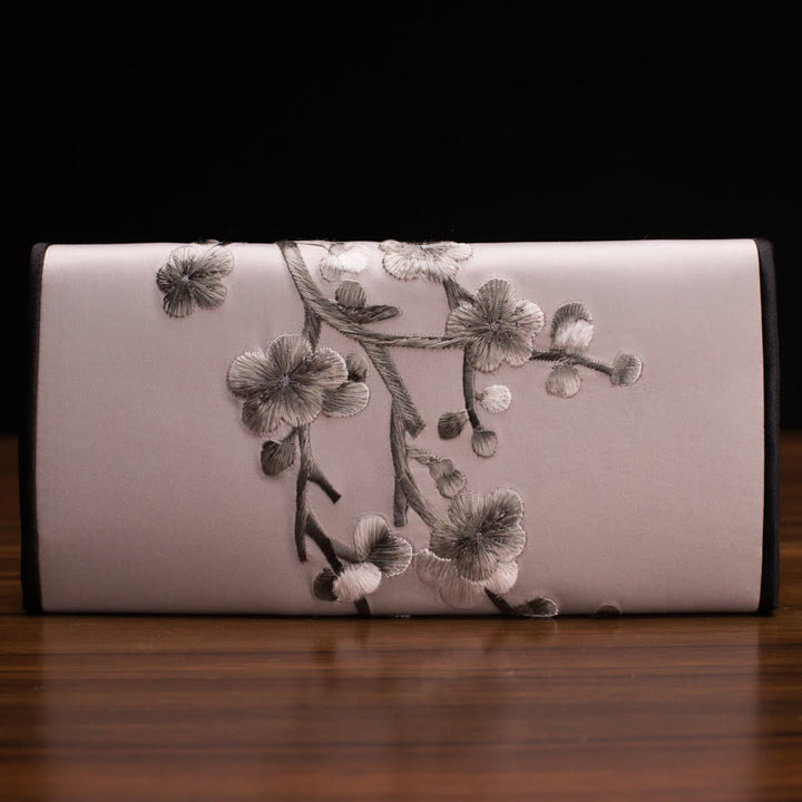 Sac à main long avec broderie Buddha Stones Plum Bossom Su Journey Shopping