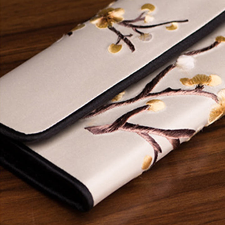 Sac à main long avec broderie Buddha Stones Plum Bossom Su Journey Shopping