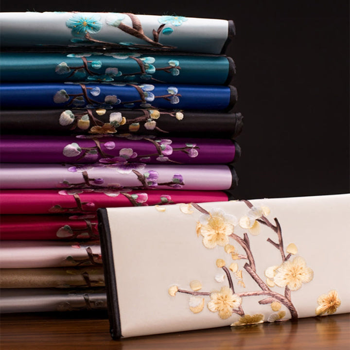 Sac à main long avec broderie Buddha Stones Plum Bossom Su Journey Shopping